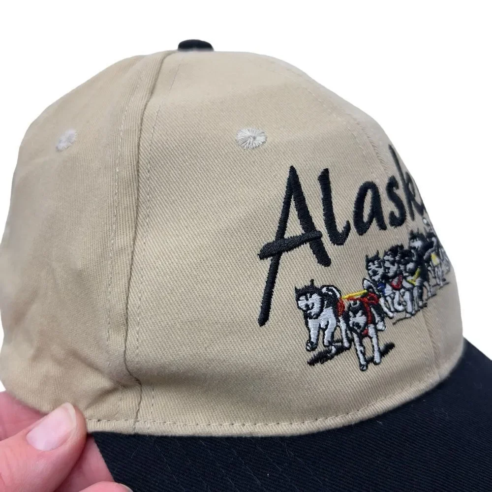 90s Hat Alaska Embroidered huskies Iditarod - Picture 10 of 13